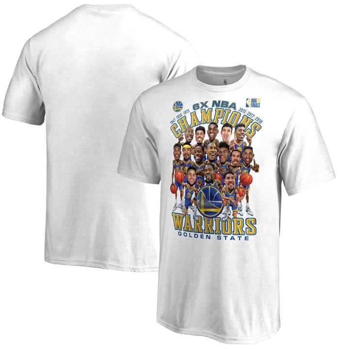 Golden State Warriors Fanatics Branded 2018 NBA Finals Champions Caricature T-Shirt White,We sell and wholesale Golden State Warriors Fanatics Branded 2018 NBA Finals Champions Caricature T-Shirt White on line form chian!